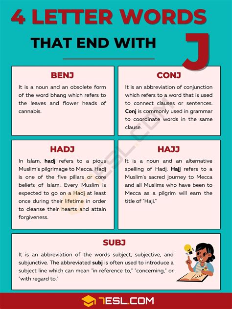 4 letter words ending in j|3 Letter Words Ending In J .